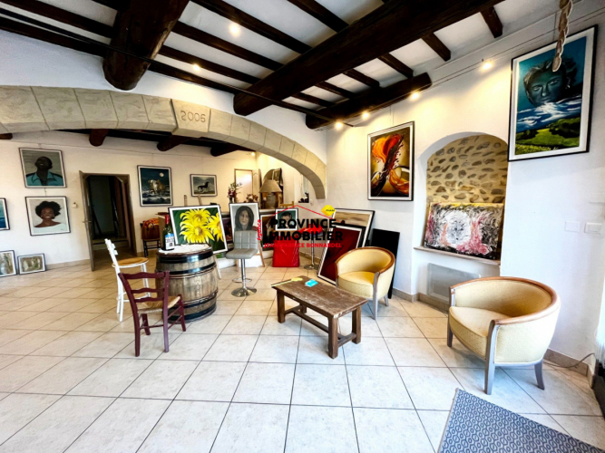 Vue dominante et potentiel rare pour cette maison de village